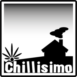 Chillisimo Logo mit Haus und Rauchwolke